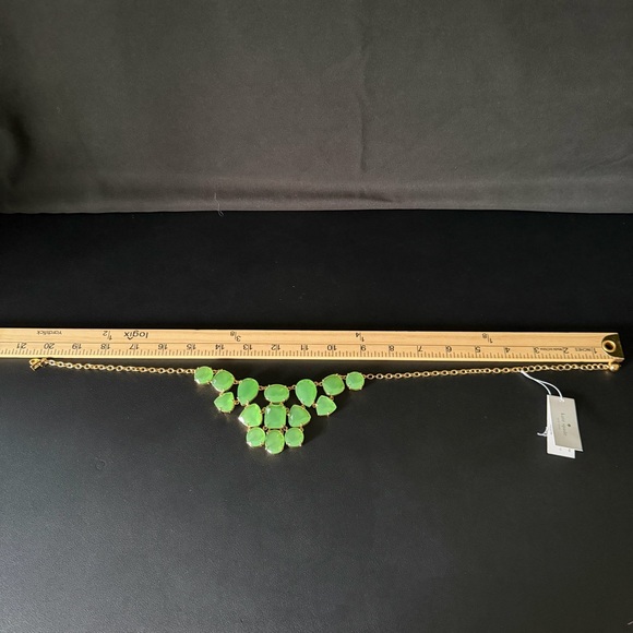 KATE SPADE NY Vegas Jewels Green and Gold Statement Necklace NWT - Picture 6 of 8